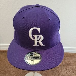 New Era Men's New Era Purple Colorado Rockies MLB On-Field 59FIFTY Fitted Hat